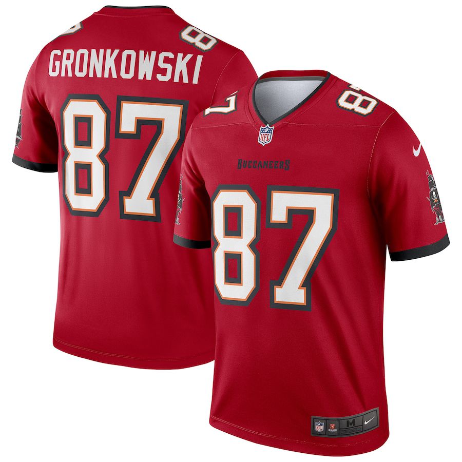 Men Tampa Bay Buccaneers 87 Rob Gronkowski Nike Red Legend NFL Jersey